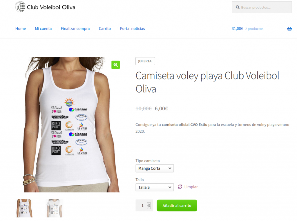 de Voley Playa para el Club Voleibol Oliva – Toni Talavera